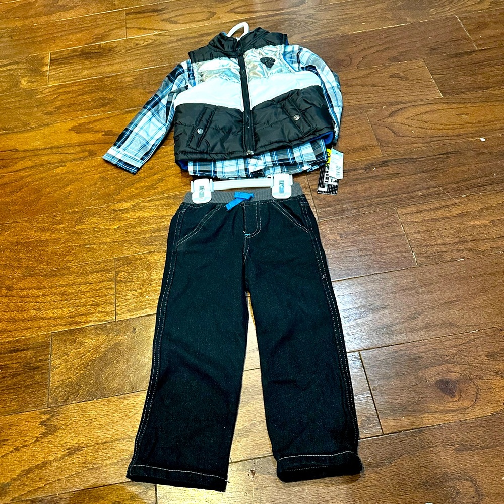 Little Rebels Outfit Vest Top and Bottoms Set Size 2T NWT